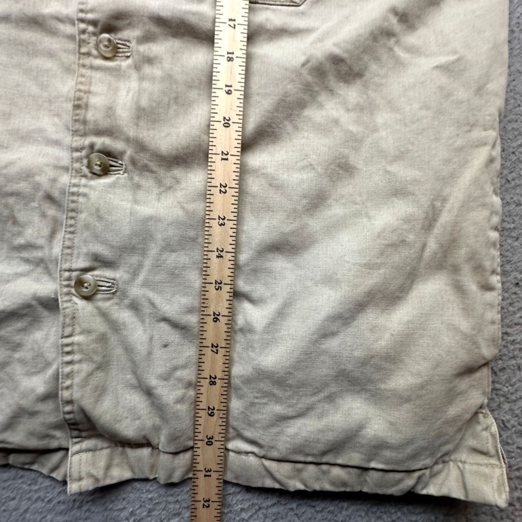 Izod VINTAGE Izod Heavy Duty Duck Canvas Lined Work Shirt Mens XL Beige Long Sleeve Size US XL / EU 56 / 4 - 5 Thumbnail