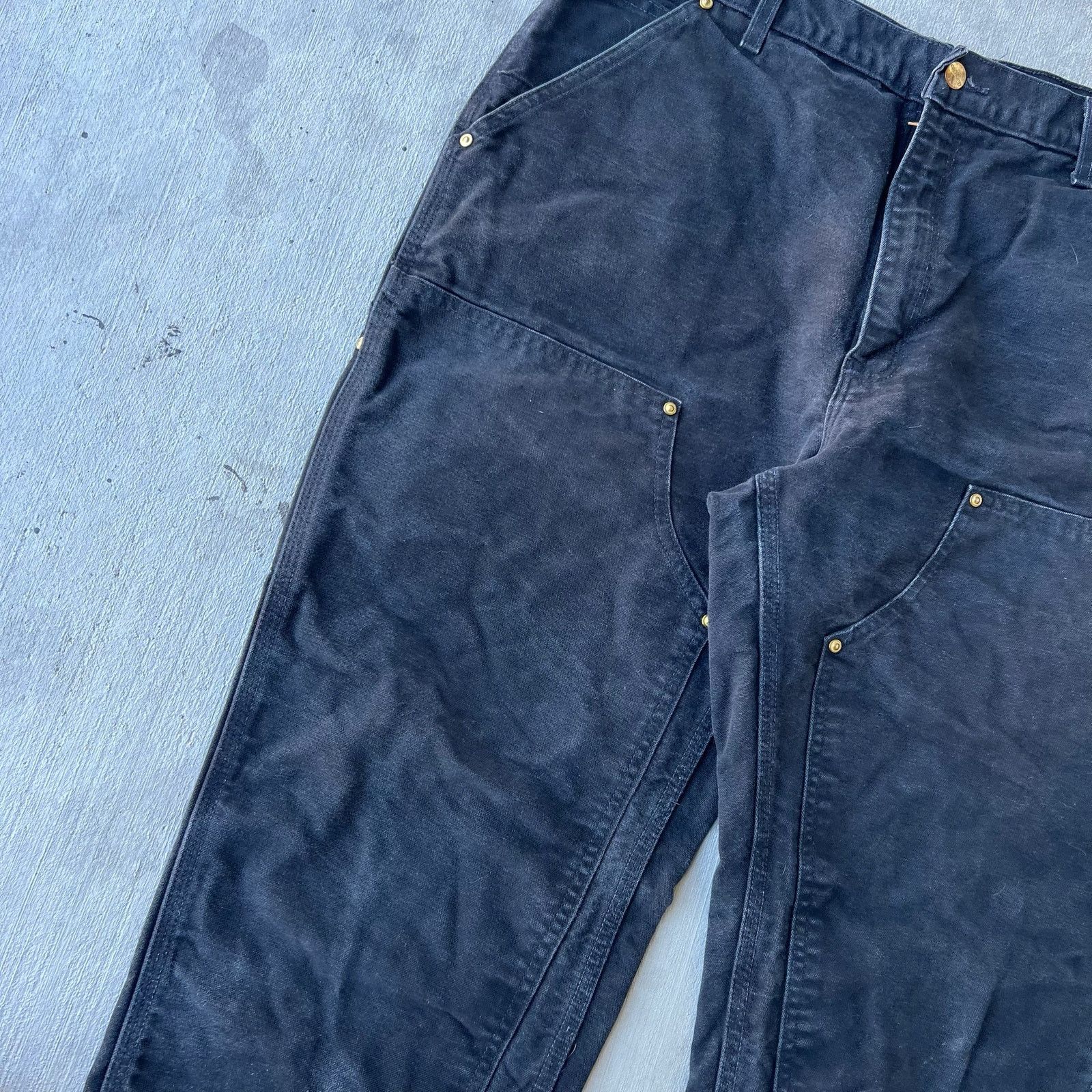 Carhartt × Vintage Carhartt black double knee work wear carpenter pants Size US 35 - 3 Thumbnail