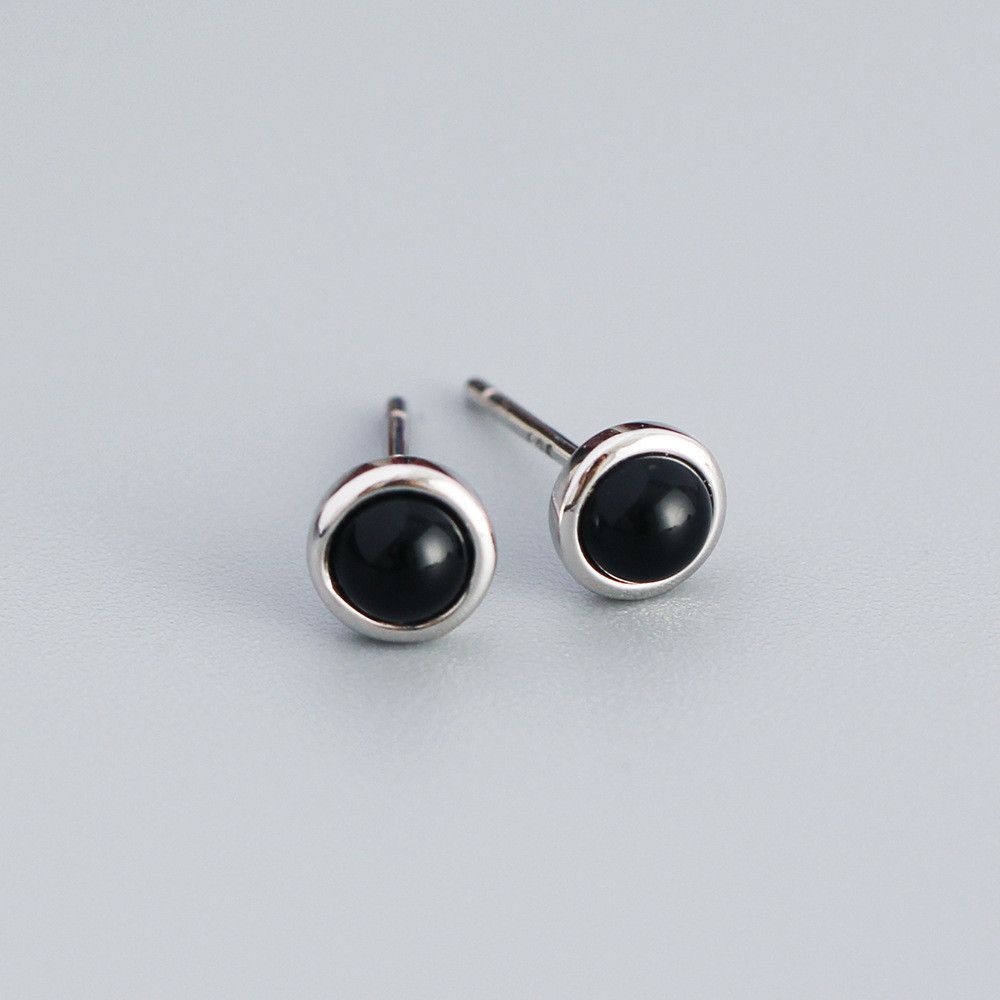 Jewelry × Sterling Silver Turquoise Stone Modern Earrings One Pairs Chrome Jewelry Size ONE SIZE - 6 Thumbnail