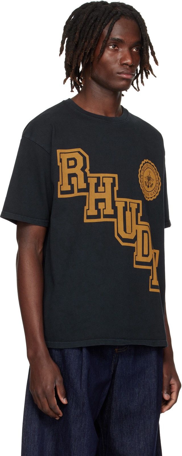 Rhude Rhude Collegiate Crest Tee Logo T-Shirt Sz XXL Black/Yellow Size US XXL / EU 58 / 5 - 6 Thumbnail