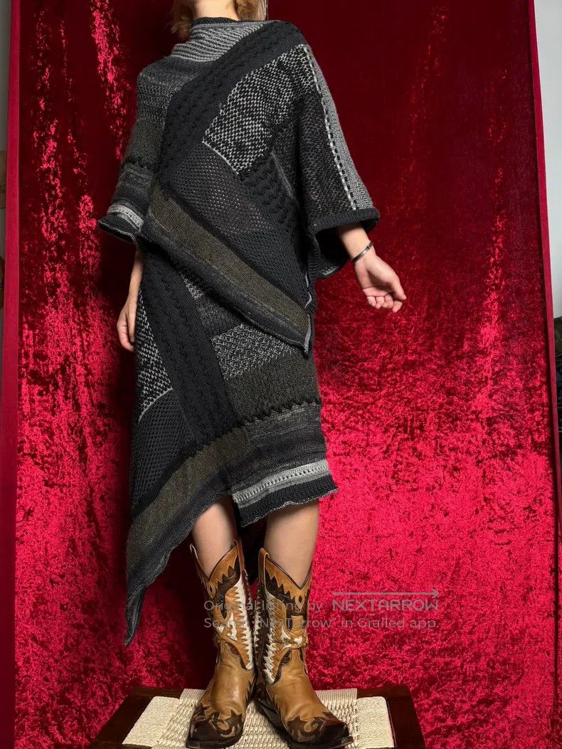 Issey Miyake Issey Miyake size:3 Wandering Poet Knit Cape Skirt Size 22" - 1 Thumbnail