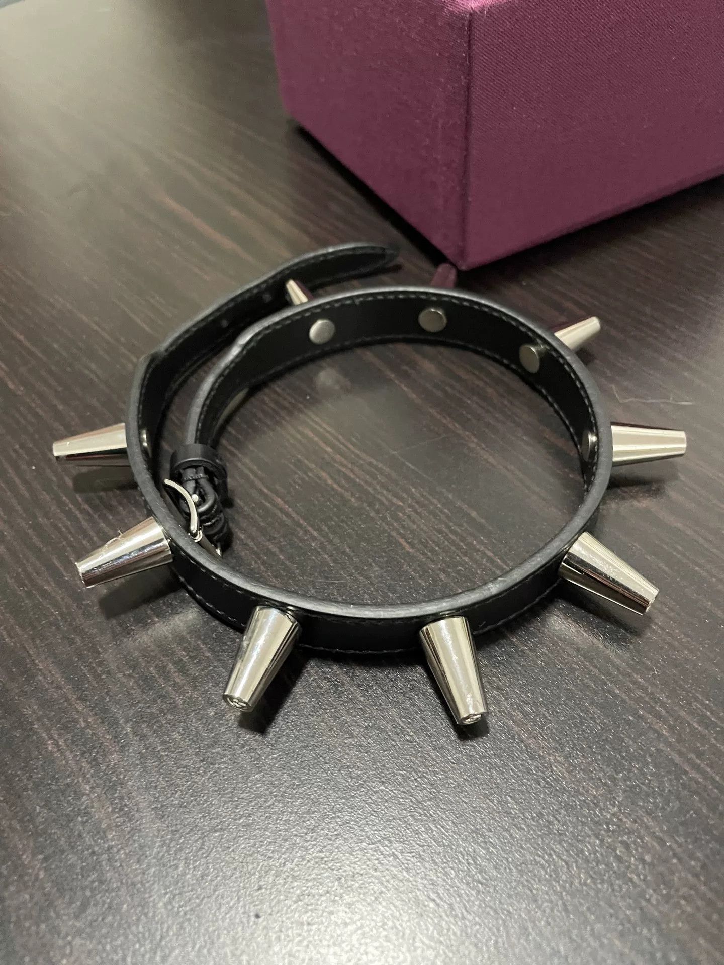 Gucci gucci studded leather choker with g logo Size ONE SIZE - 1 Thumbnail