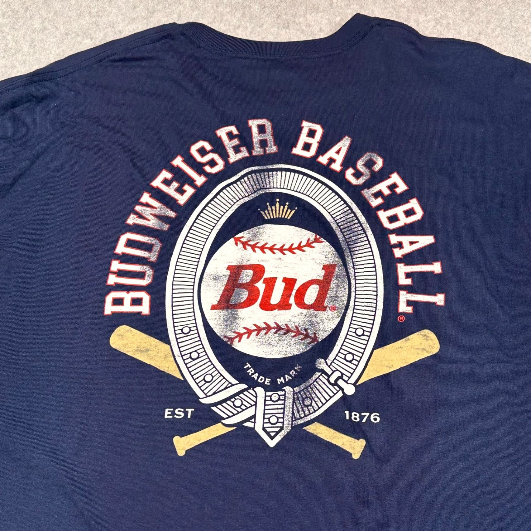 Budweiser Budweiser Baseball Mens T-Shirt 3XL Double-Sided Cotton Multicolor Logo Graphic NY? Size US XXL / EU 58 / 5 - 5 Thumbnail