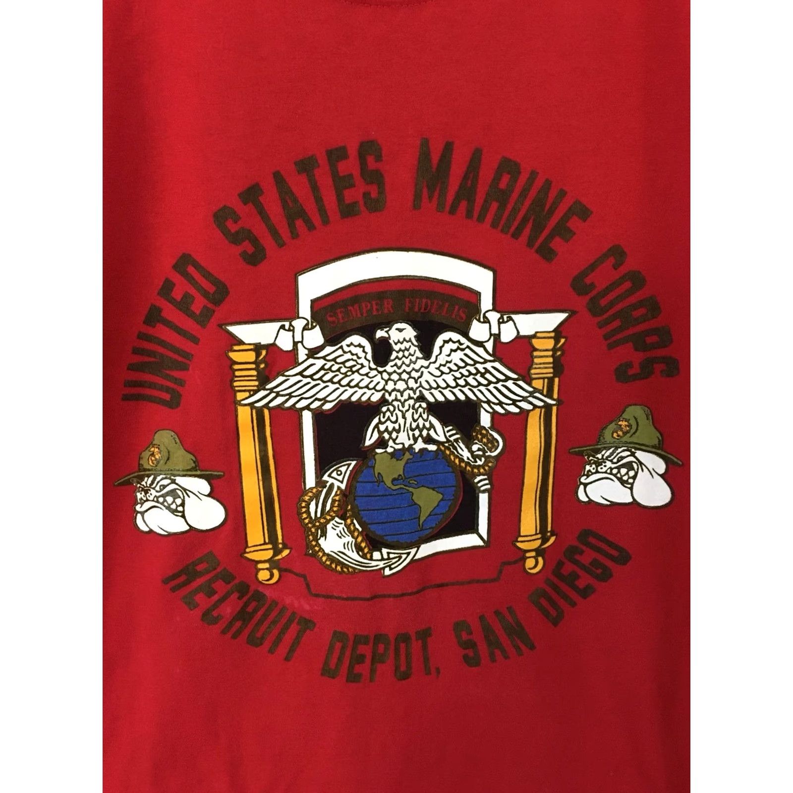 Soffe VTG SOFFE SHIRT US MARINE CORPS Recruit Short Sleeve T Shirt Mens Large Red Size US L / EU 52-54 / 3 - 2 Thumbnail