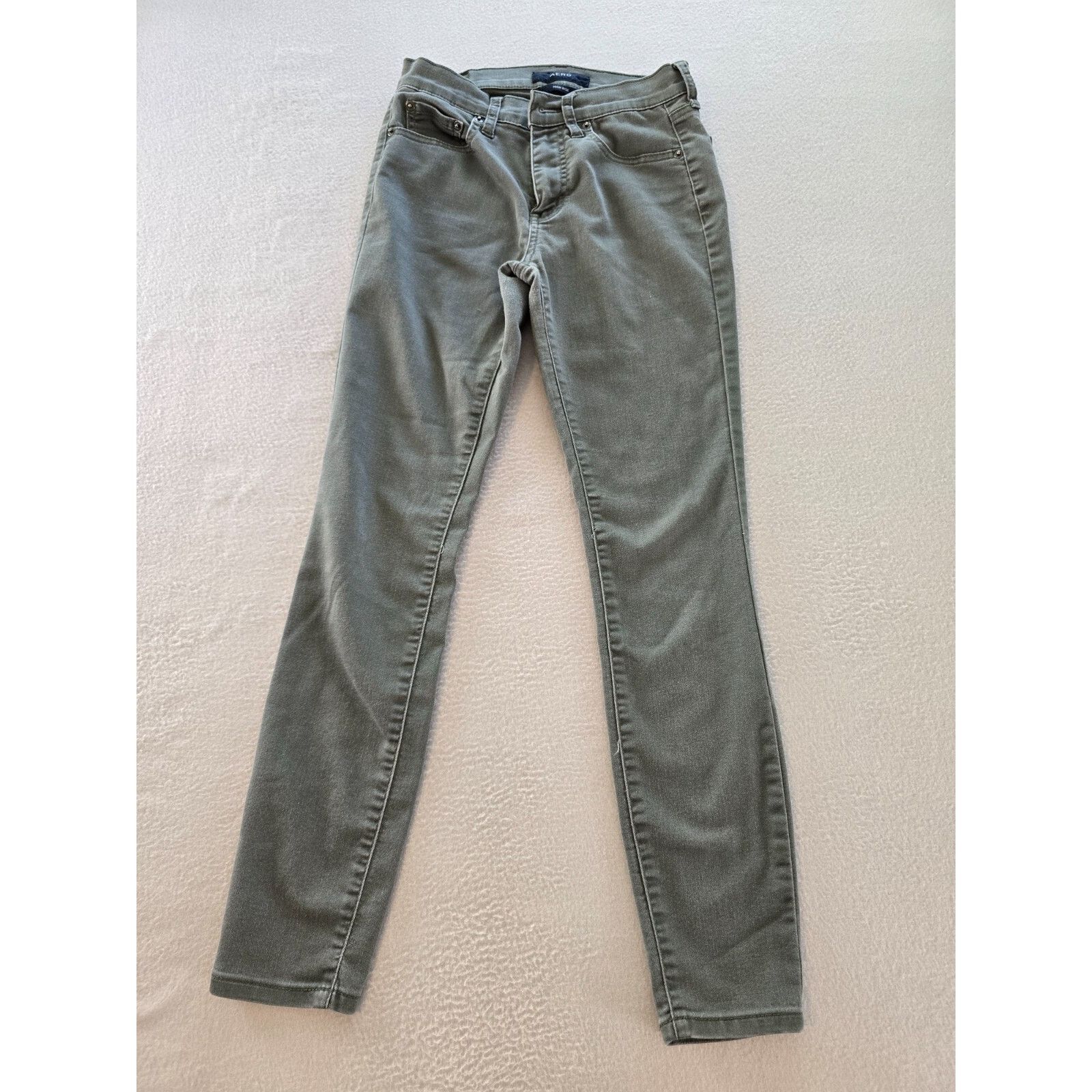 Aeropostale Aeropostale Jeans Womens Sz 0 Gray High Rise Stretch Skinny Size 25" / US 0 / IT 36 - 1 Thumbnail