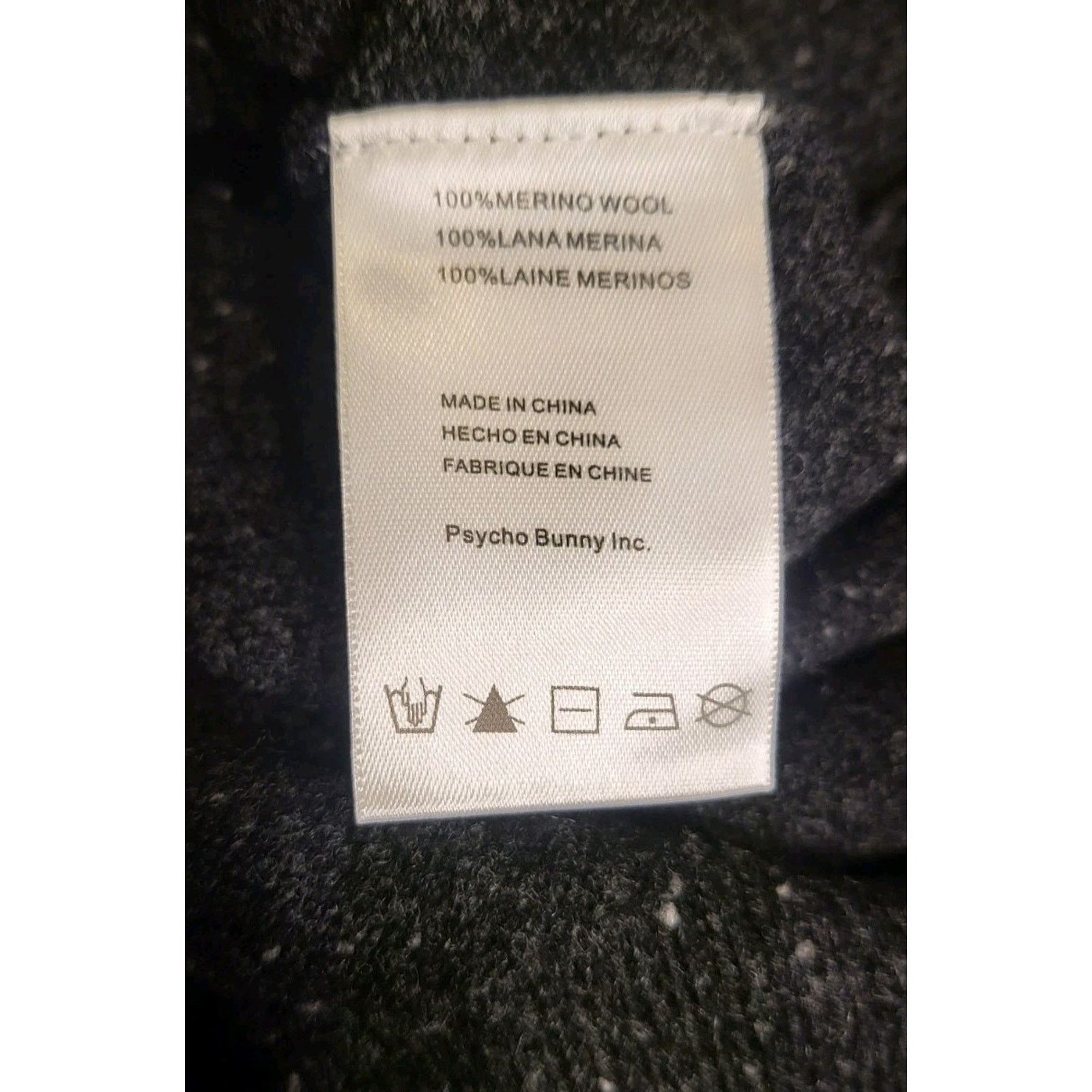 Psycho Bunny Psycho Bunny XL Men's Vandam Merino Wool Sweater Black Size US XL / EU 56 / 4 - 5 Thumbnail