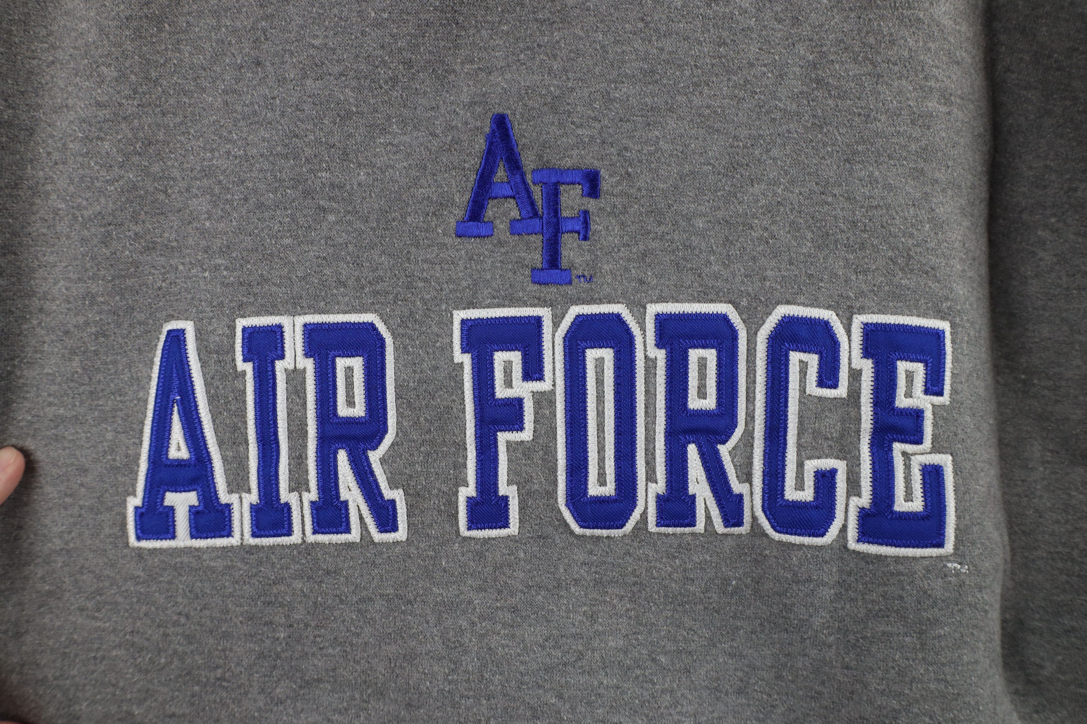 Vintage Vintage 90s Spell Air Force Academy Hoodie Sweatshirt Gray Size US M / EU 48-50 / 2 - 5 Thumbnail
