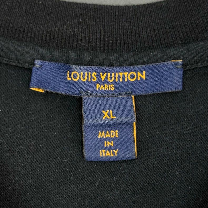Louis Vuitton Louis Vuitton Black classic logo chain short sleeve T-shirt Size US XL / EU 56 / 4 - 5 Thumbnail