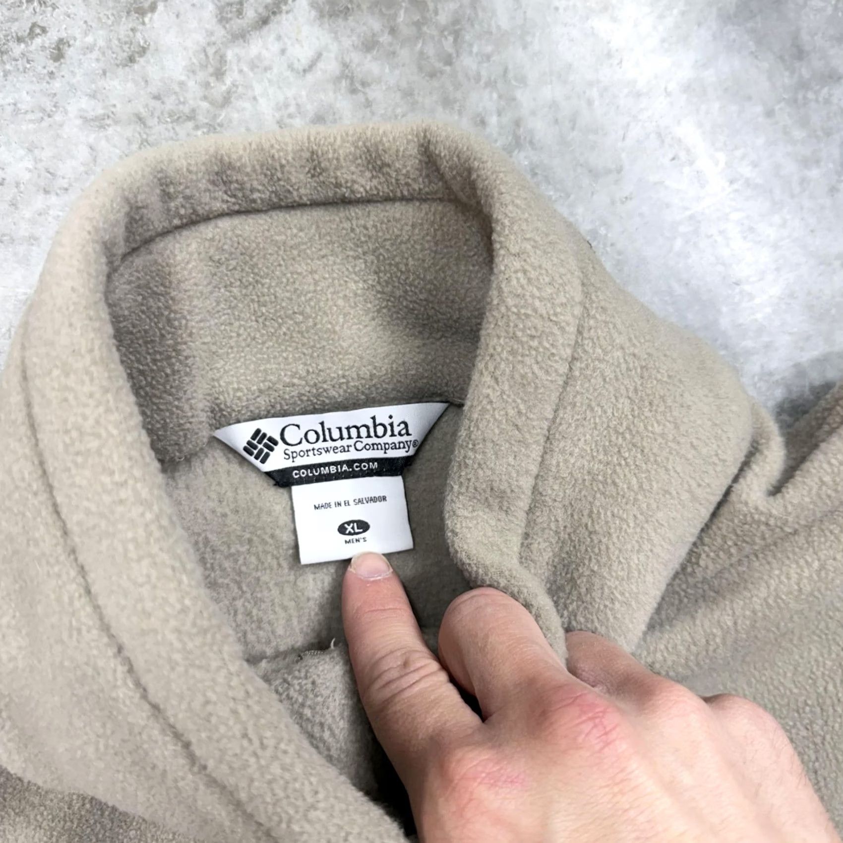 Vintage Columbia Jacket Mens XL Beige Fleece Full Zip Lightweight Outdoor Hiking Pockets Size US XL / EU 56 / 4 - 4 Thumbnail