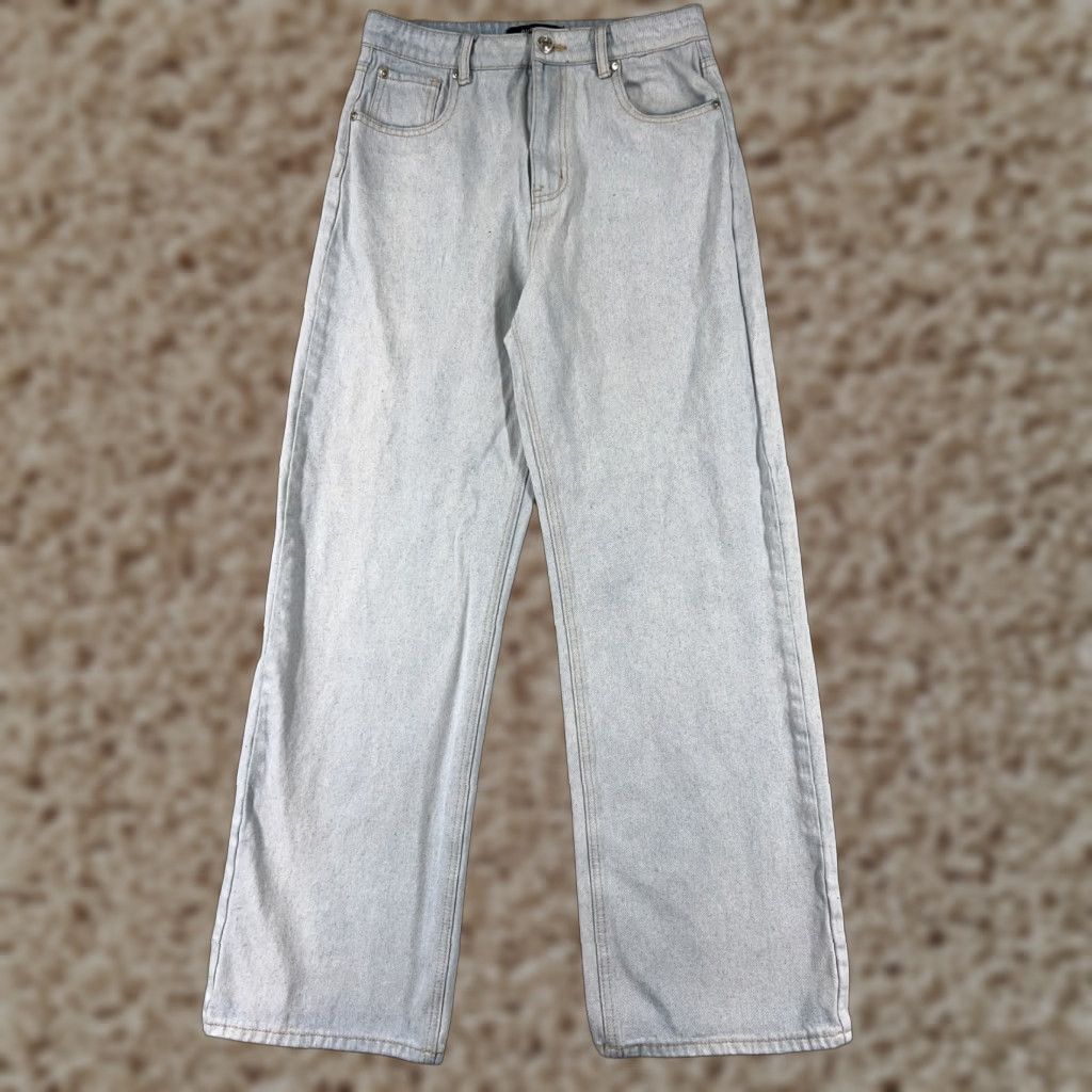 Vintage Numero Jeans Womens 29 Blue Denim Wide-Leg Light Wash Cotton Blend 25x30 Regular 5-Pocket Design Mens? Size 29" - 1 Thumbnail