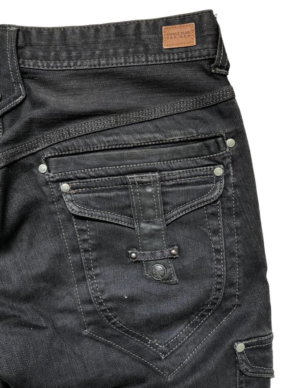 If Six Was Nine × Le Grande Bleu (L.G.B.) × Nicole Club Nicole Club for Men Studded Leather Pocket Flare Denim Pants Size US 32 / EU 48 - 11 Thumbnail