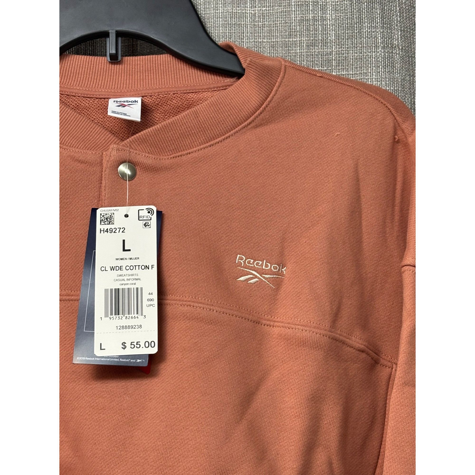 Reebok Reebok Women's Classics Cotton French Terry Cropped Sweatshi Size L / US 10 / IT 46 - 3 Thumbnail
