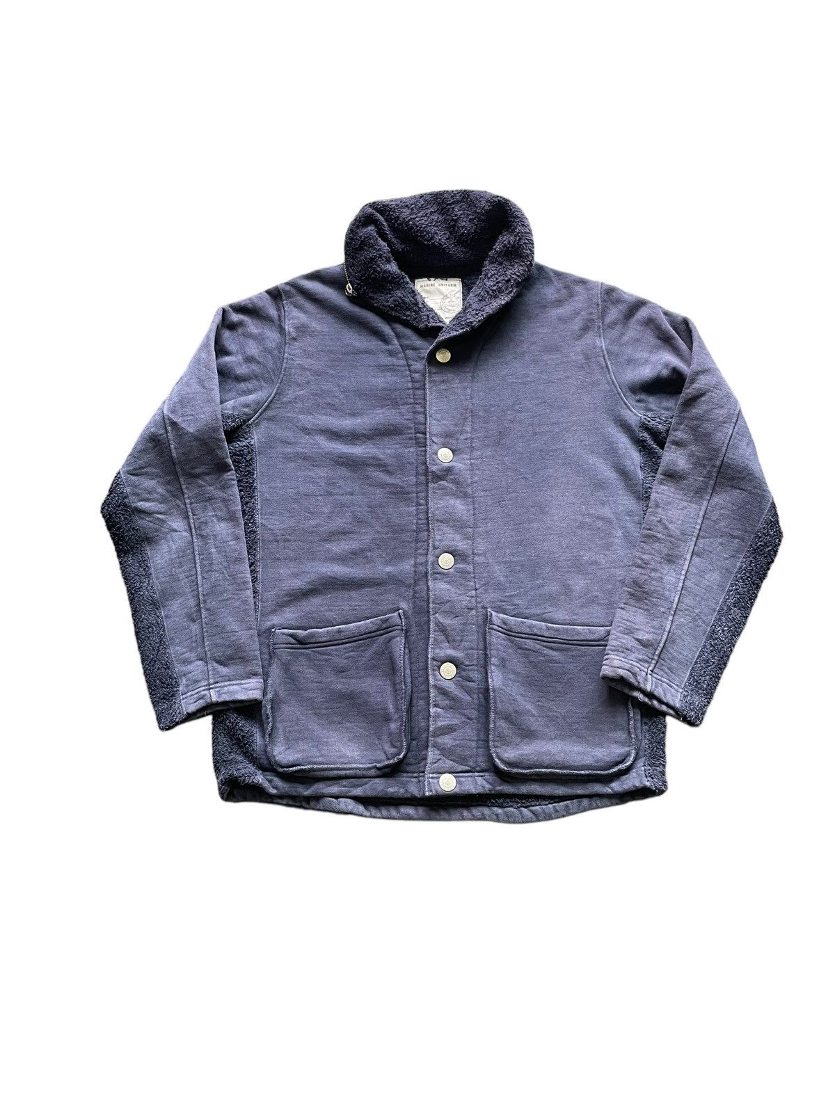image of Natic Marine Shawl Jacket in Blue, Men's (Size Large)