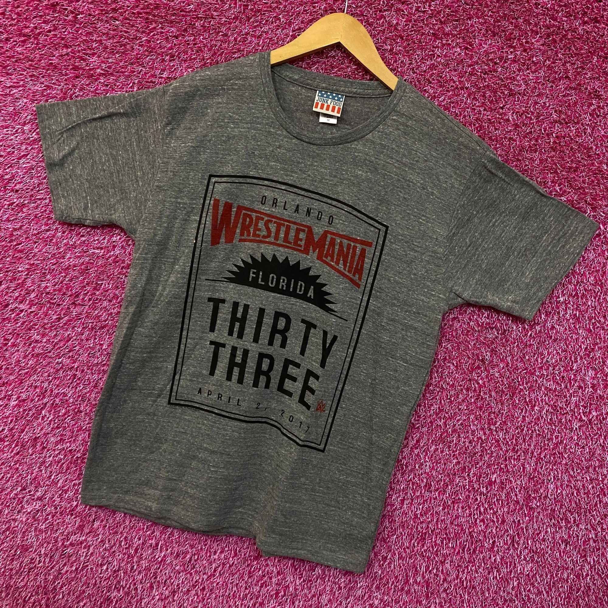 WWE Wrestlemania 33 Orlando Florida 2017 Event Promo WWE Tee M Size US M / EU 48-50 / 2 - 3 Thumbnail
