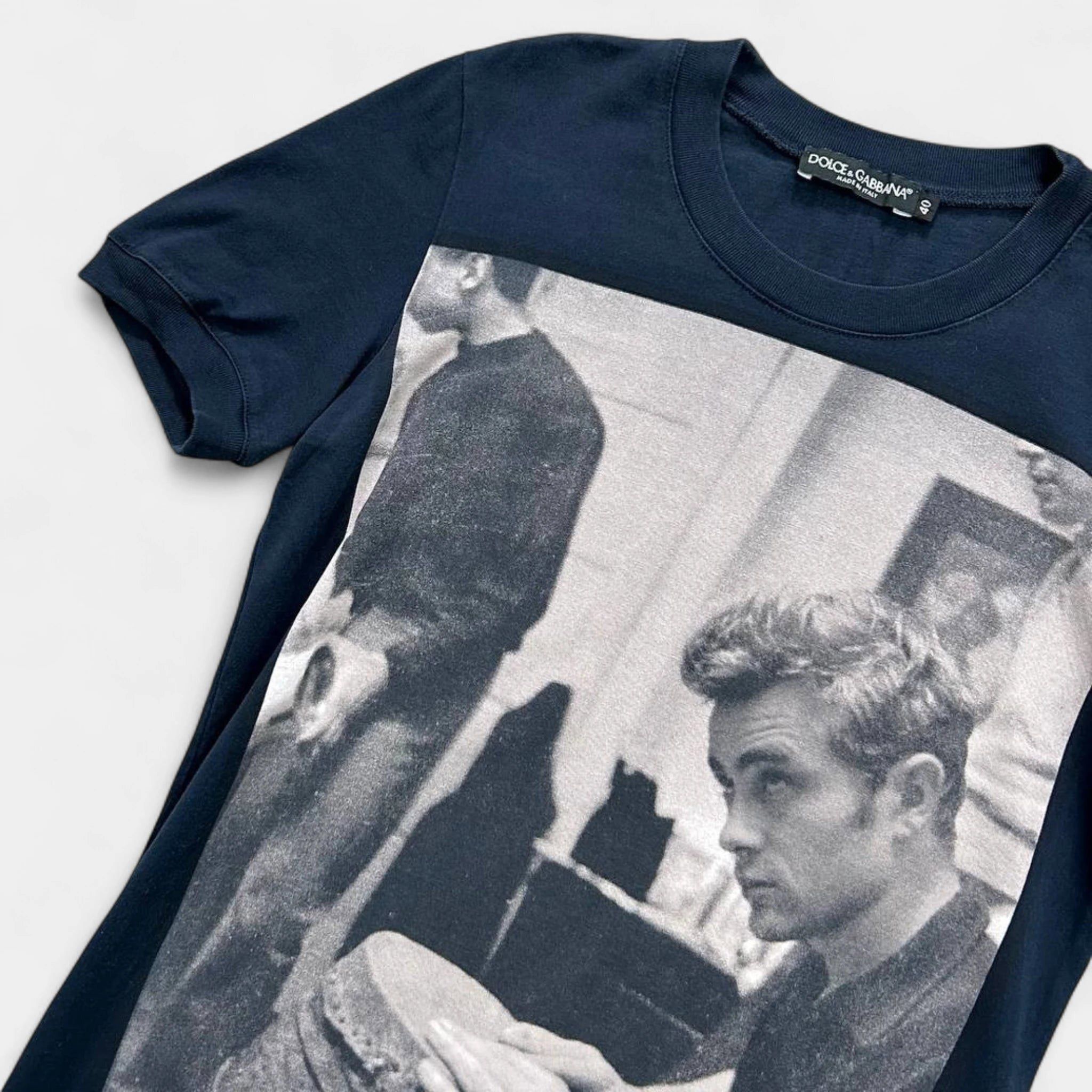 Dolce & Gabbana Dolce & Gabbana x James Dean Graphic Navy T-Shirt Size US S / EU 44-46 / 1 - 2 Thumbnail
