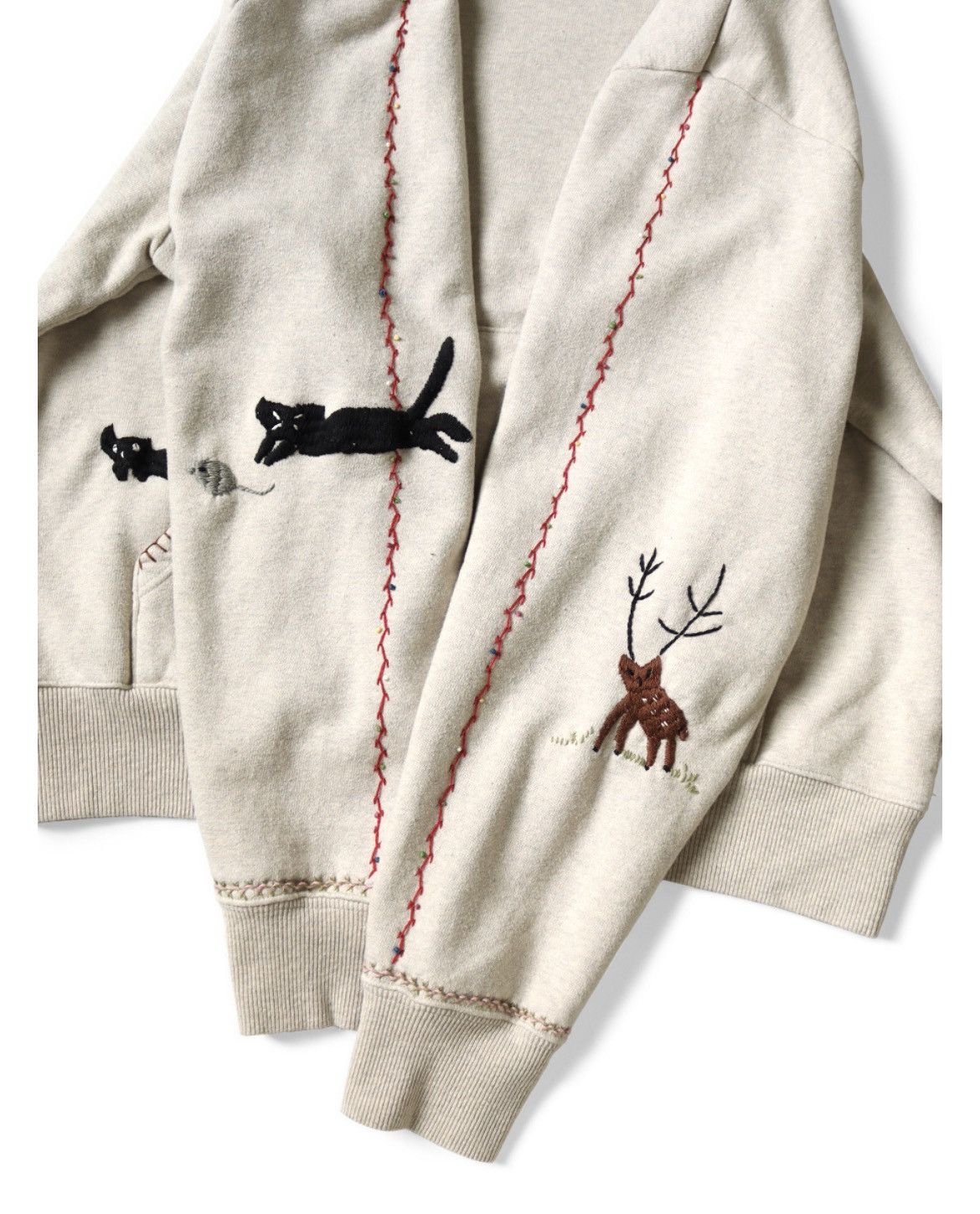 Kapital Kapital Crow and Cat Embroidery Hoodie Size 3 Size US L / EU 52-54 / 3 - 4 Thumbnail