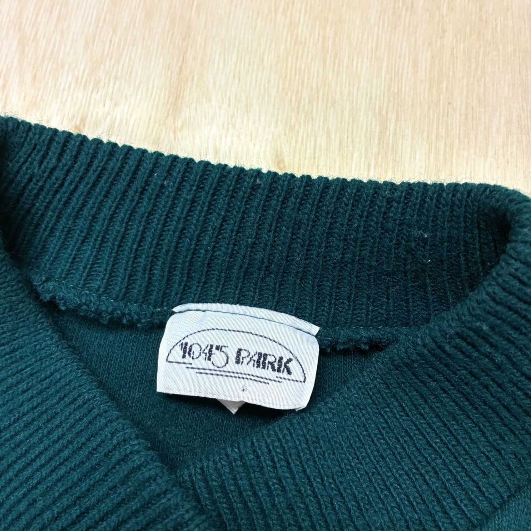 Vintage VINTAGE 1045 Park Sweater Womens Large Green Crew Neck Tunic Pockets Size L / US 10 / IT 46 - 4 Thumbnail