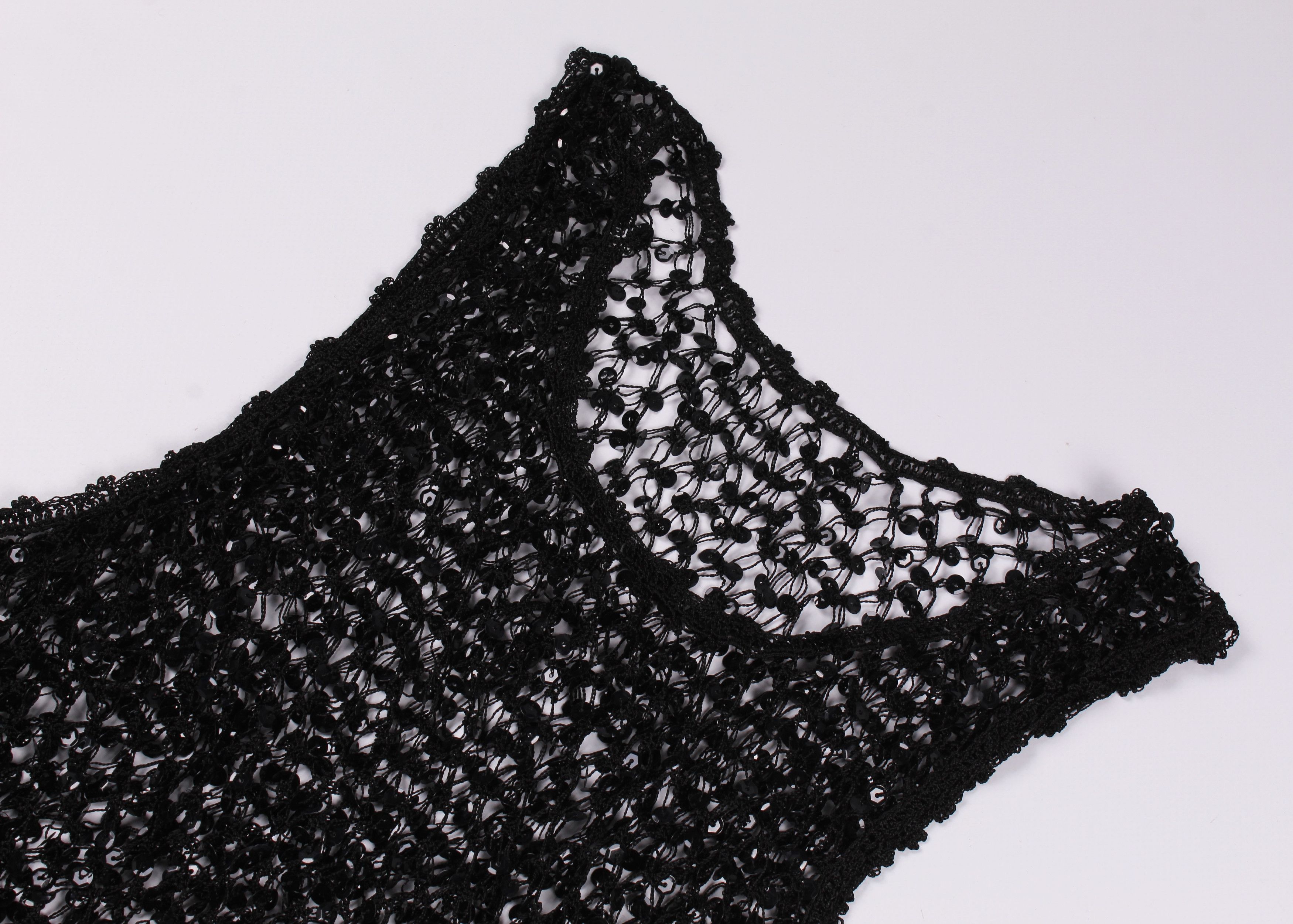 Other Vintage Y2K Grunge Crochet Sequin Net Knit Top Size ONE SIZE - 4 Thumbnail