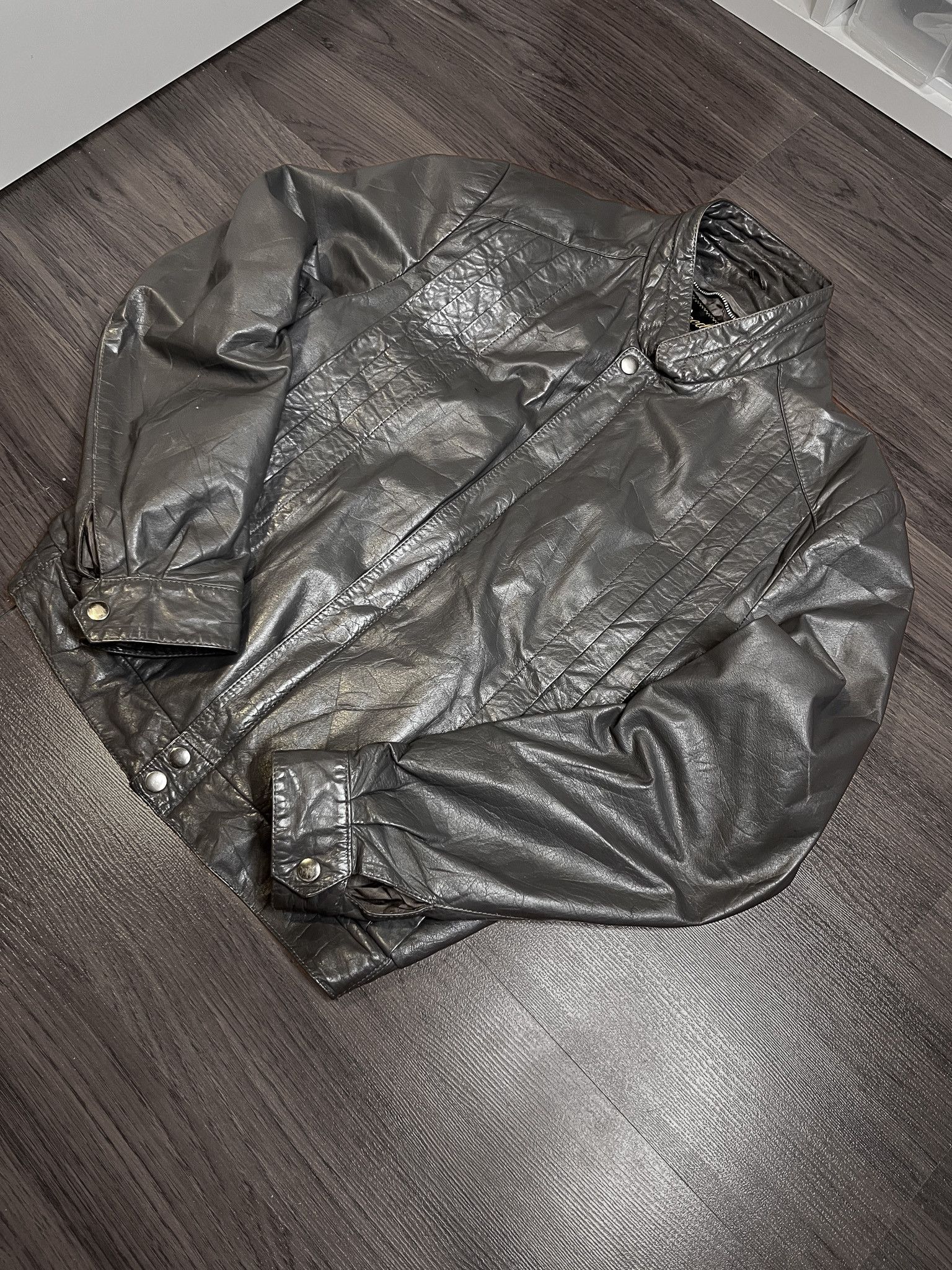 Reed VINTAGE AVANT GARDE Slim-Fit Leather Jacket Size US M / EU 48-50 / 2 - 3 Thumbnail