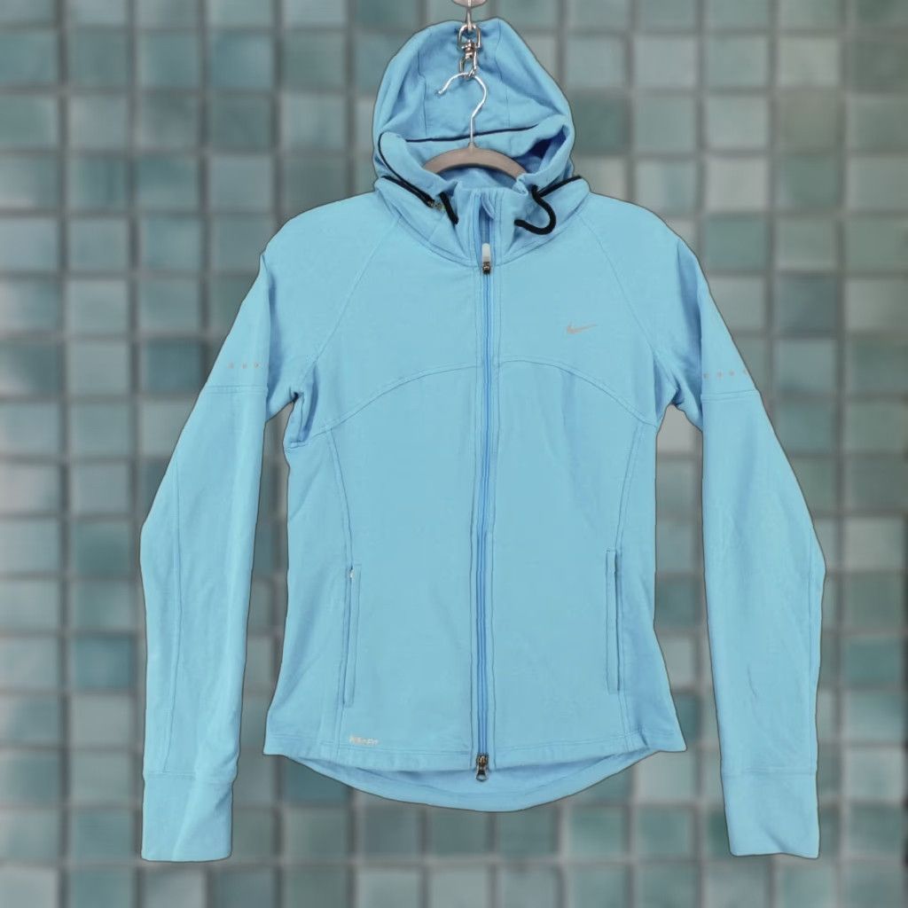 Nike Nike Jacket Womens Light Blue Hooded Track Athleisure Ladies Medium (8-10) Size M / US 6-8 / IT 42-44 - 1 Thumbnail