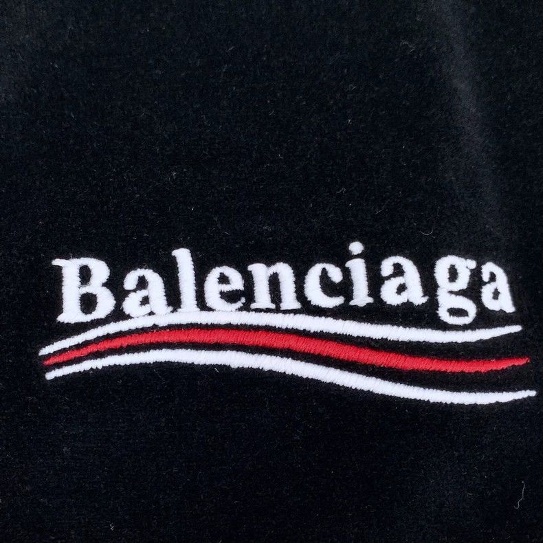 Balenciaga Balenciaga Black Logo Embroidered Zip Hoodie-2506 Size L / US 10 / IT 46 - 6 Thumbnail