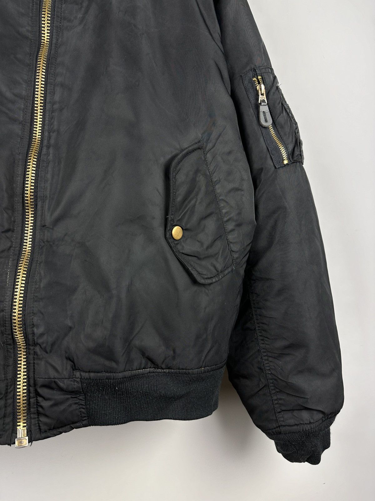 Vintage Vintage MA 1 Intermediate Full Zip Bomber Jacket Size US XL / EU 56 / 4 - 5 Thumbnail