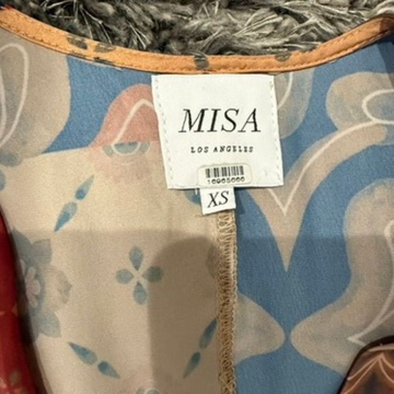 MISA Los Angeles MISA Los Angeles Eliza Patchwork Wrap Dress, Size XS Size XS / US 0-2 / IT 36-38 - 6 Thumbnail