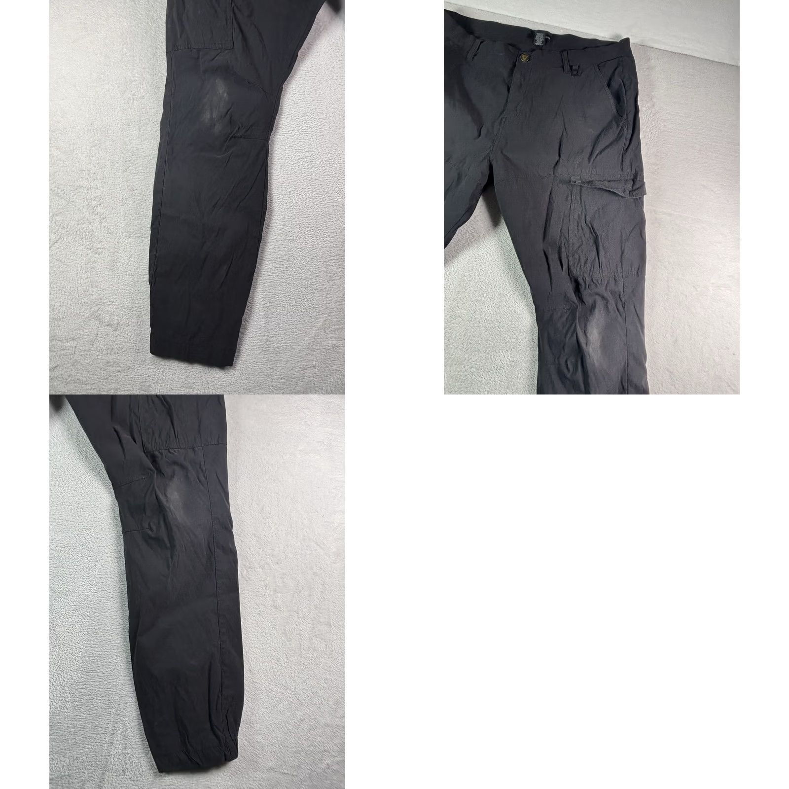 Denime Denim Cargo Pants Black Nylon Blend Gorpcore Pants Men 38x32 Tapered Casual Travel Workwear Size US 38 / EU 54 - 10 Thumbnail