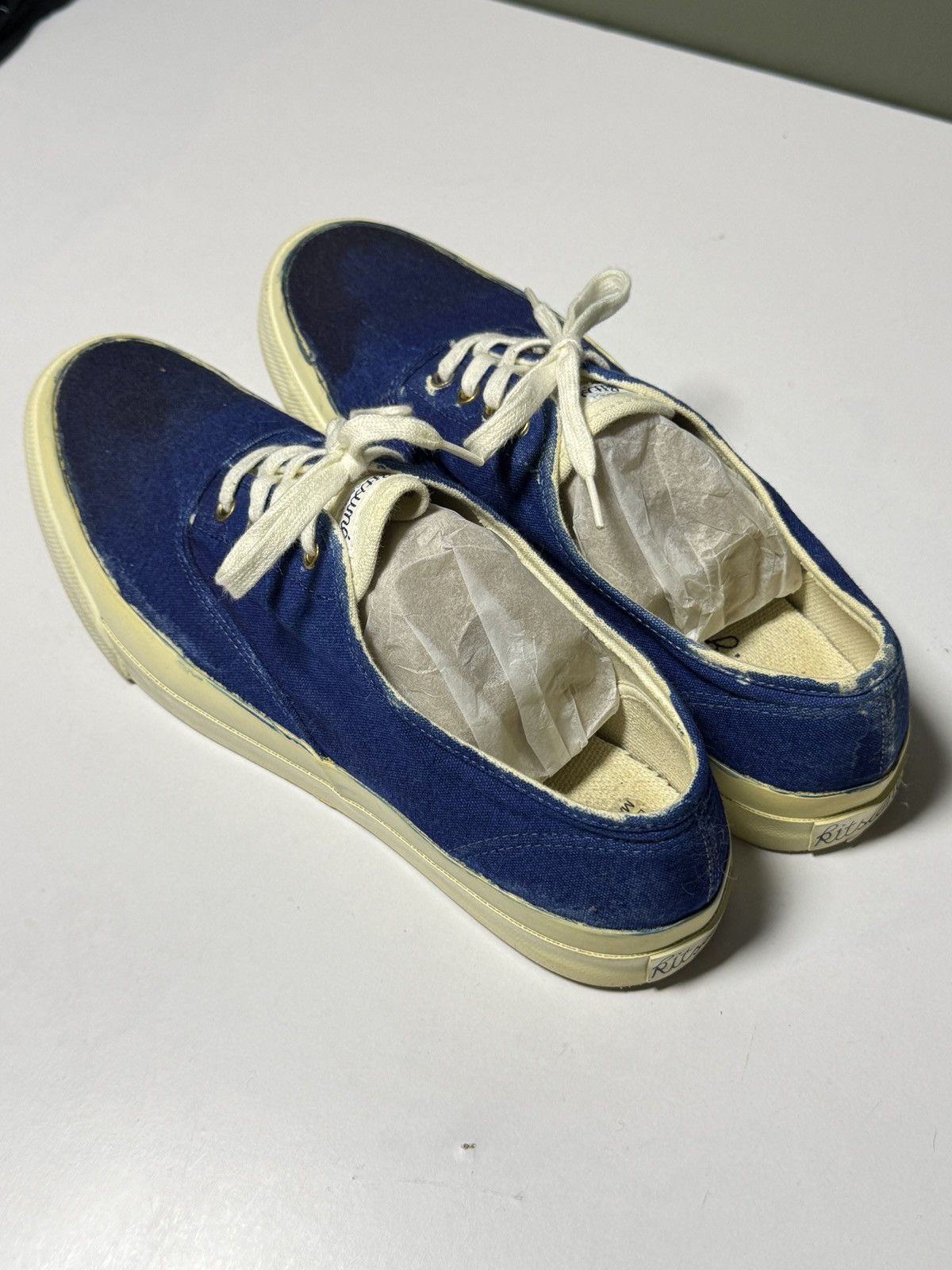 Maison Kitsune vintage overdyed maison kitsune low top canvas sneakers Size US 10.5 / EU 43-44 - 4 Thumbnail