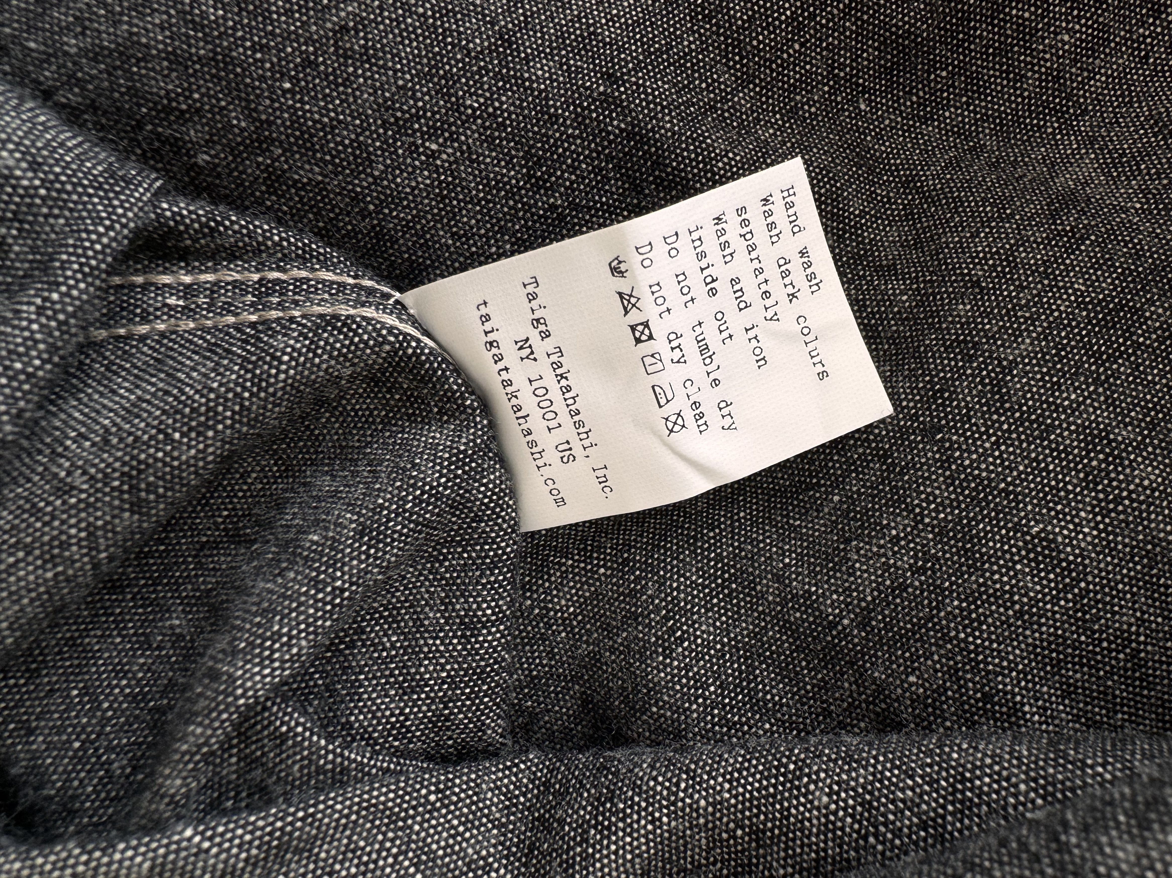 Taiga Takahashi Taiga Takahashi LOT.106 NARROW COLLAR SHIRT Black 14 Size US S / EU 44-46 / 1 - 6 Thumbnail