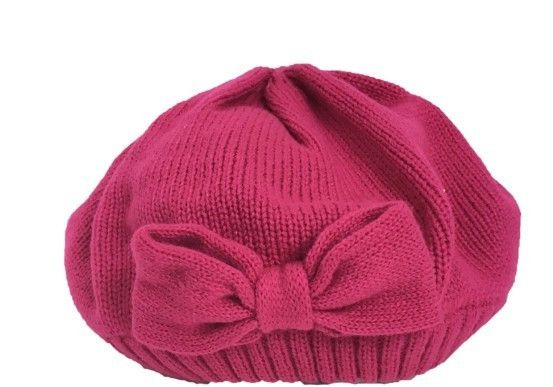 Kate Spade KATE SPADE New York Knit Beret Bow Hat Sweetheart Pink Size ONE SIZE - 1 Thumbnail