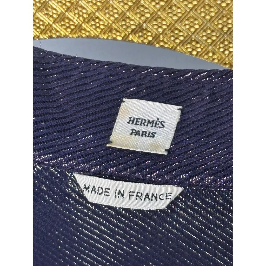 Hermes Gareth Pugh Iridescent Ribbed Long Sleeve Top Size XS / US 0-2 / IT 36-38 - 2 Thumbnail