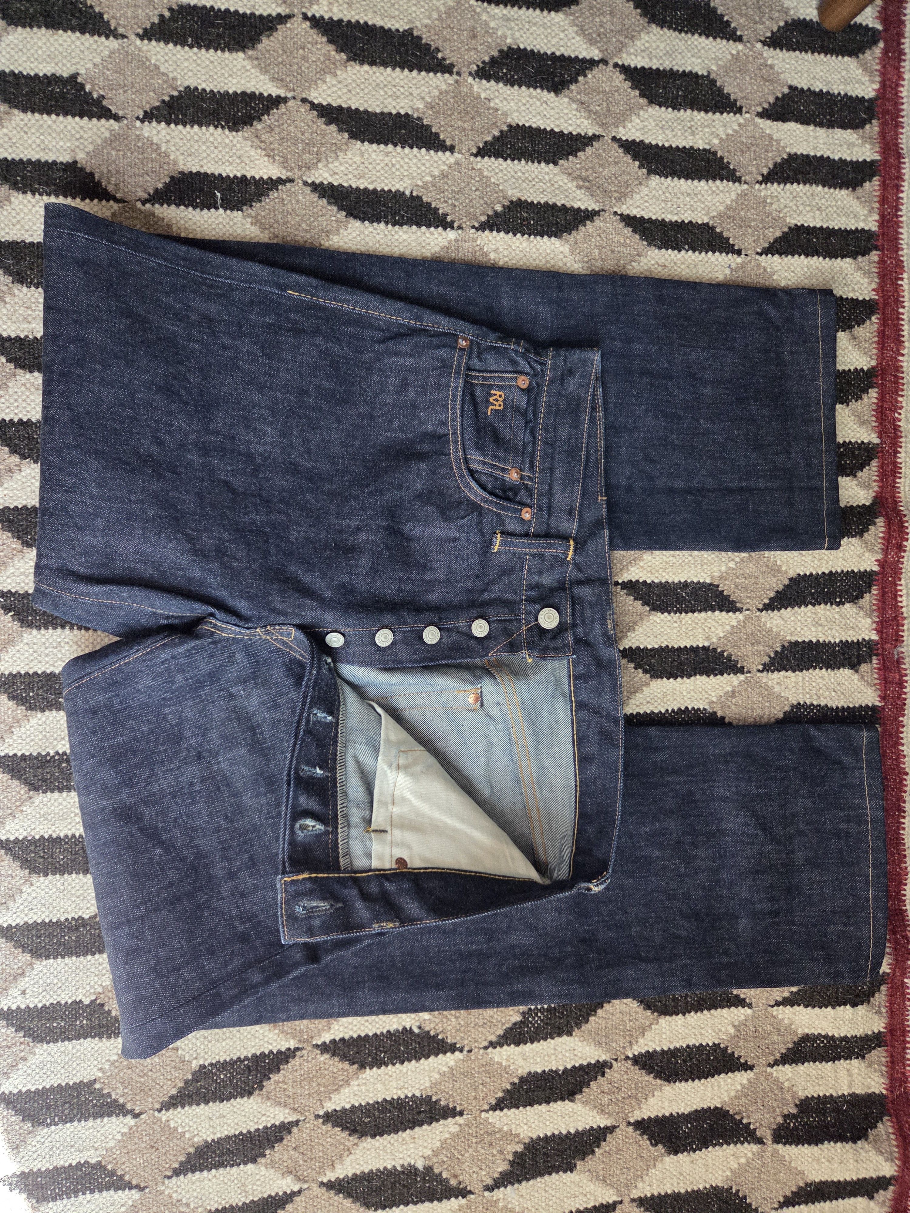RRL white oak selvedge straight leg jeans 30 x 32