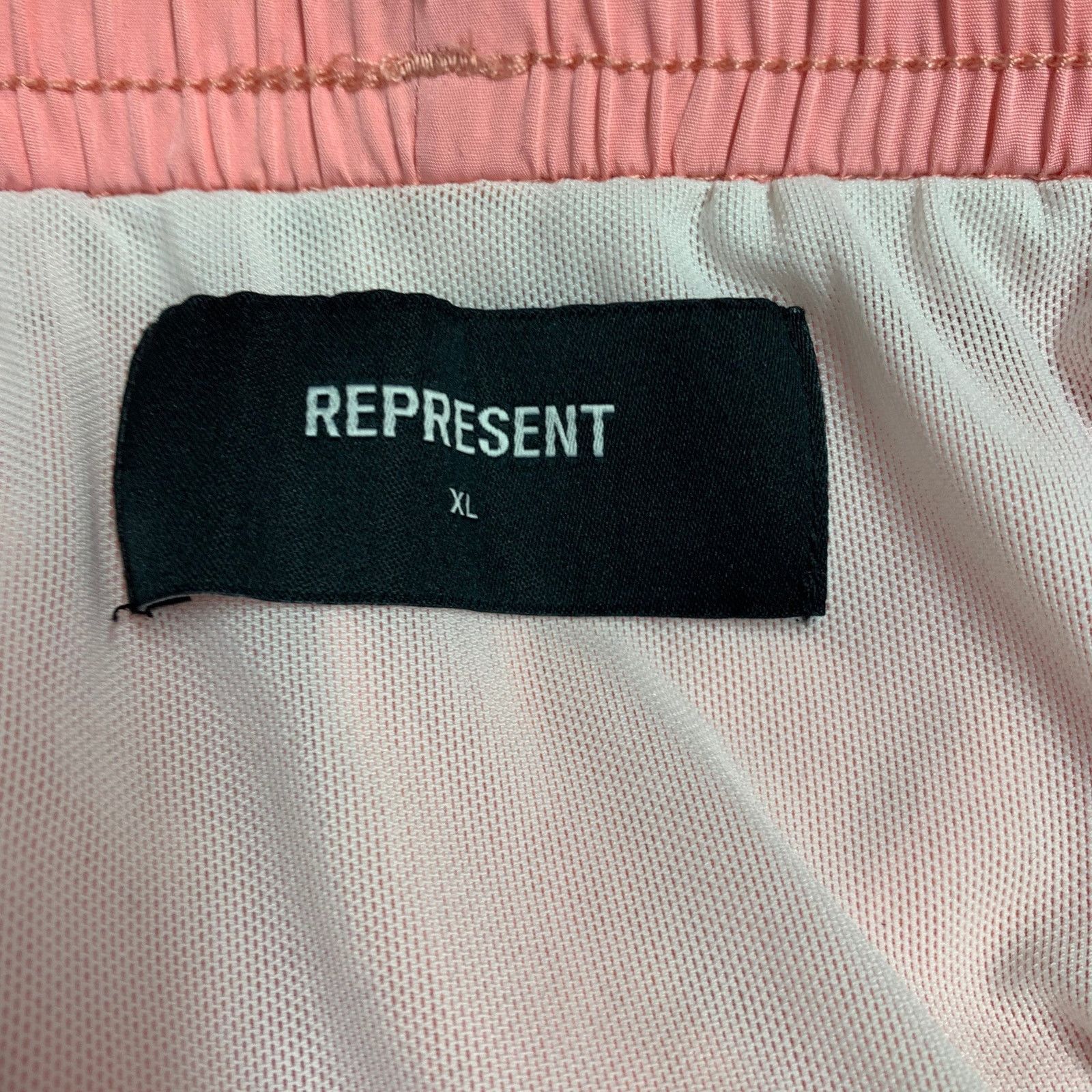Represent Clo. REPRESENT Pink White Logo Polyester Drawstring Swim Trunks Size US 34 / EU 50 - 3 Thumbnail