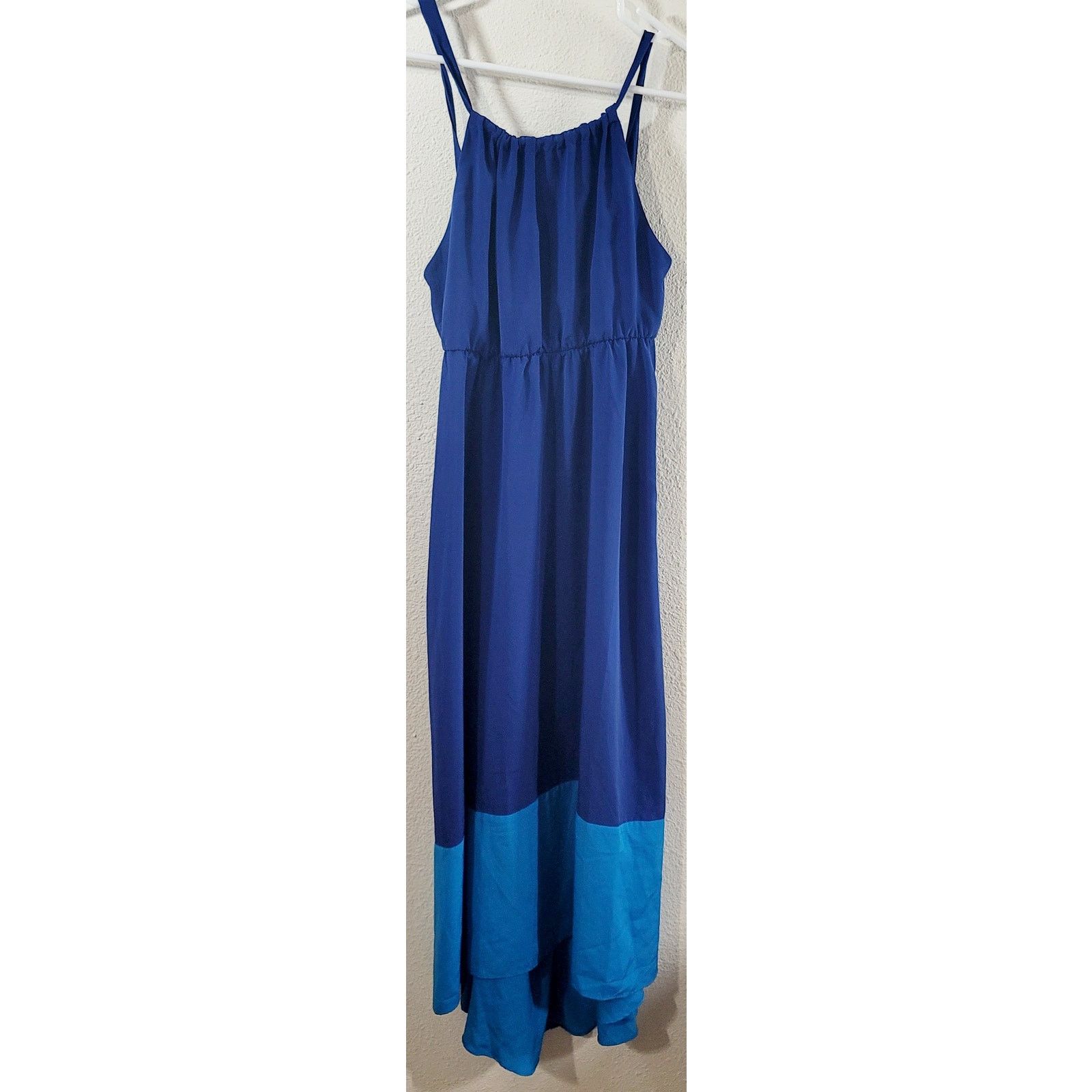 Old Navy Old Navy Blue Color Block Key Hole Halter Dress Small NWT Size S / US 4 / IT 40 - 7 Thumbnail