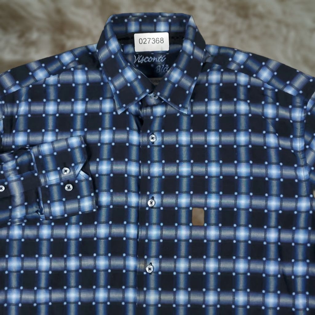 Luchiano Visconti Luchiano Visconti Shirt Adult Medium Blue Button-Up Long Sleeve Cotton Mens Size US M / EU 48-50 / 2 - 1 Thumbnail