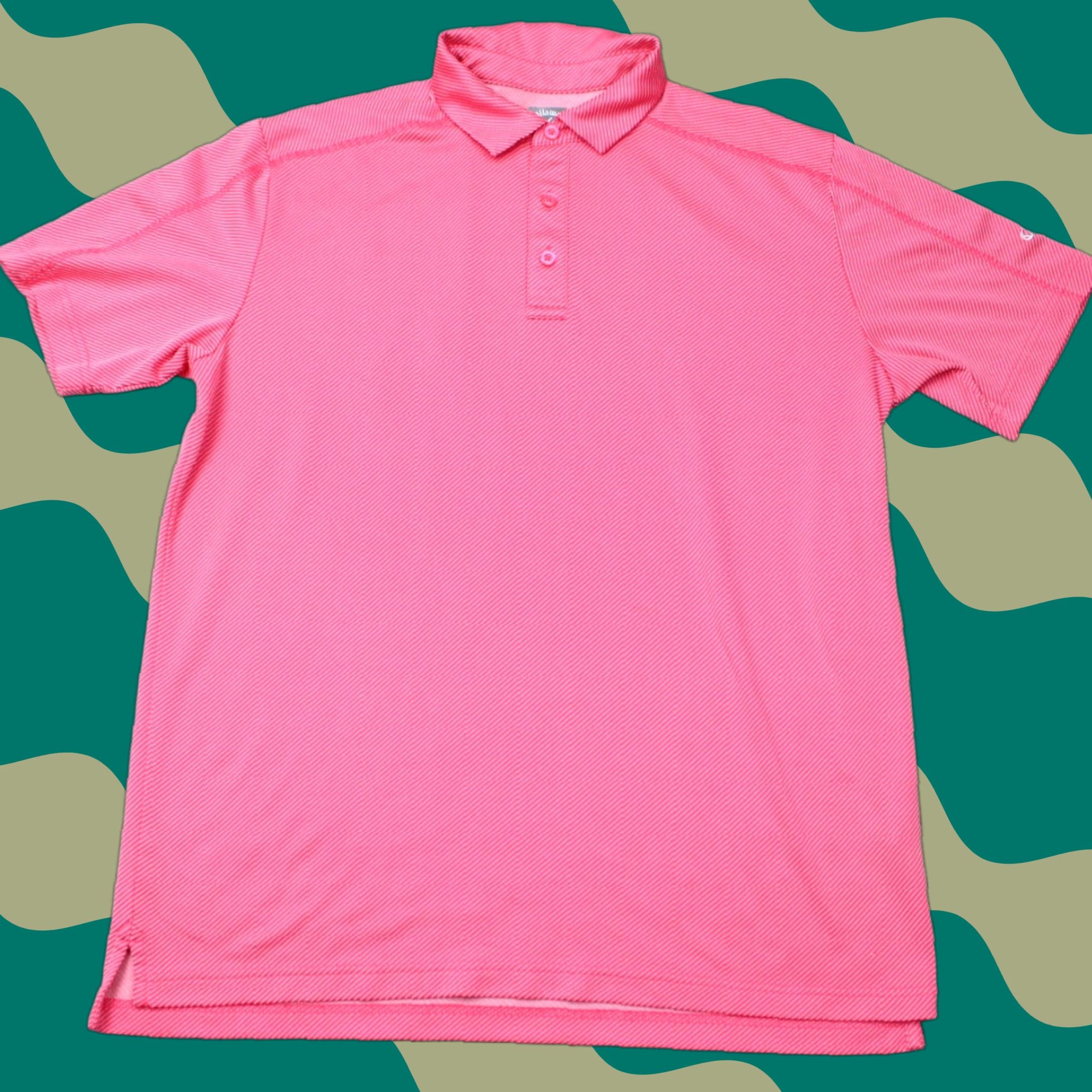 Callaway Callaway Polo Shirt Men L Pink Opti-Dri Short Sleeve Geometric Logo Sports Golf Knit Shirt Size US L / EU 52-54 / 3 - 1 Thumbnail