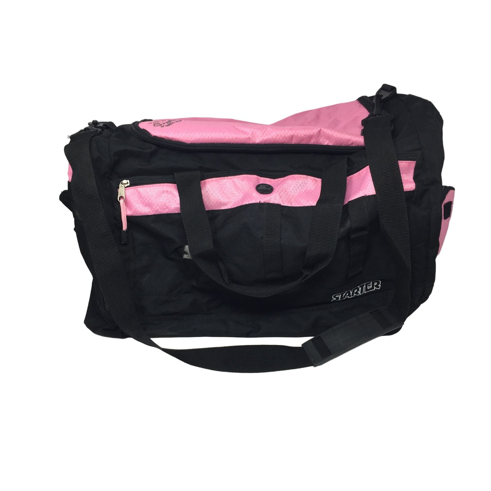 Starter Starter Pink and Black Zippered Duffle Bag With Handles and Size ONE SIZE - 1 Thumbnail