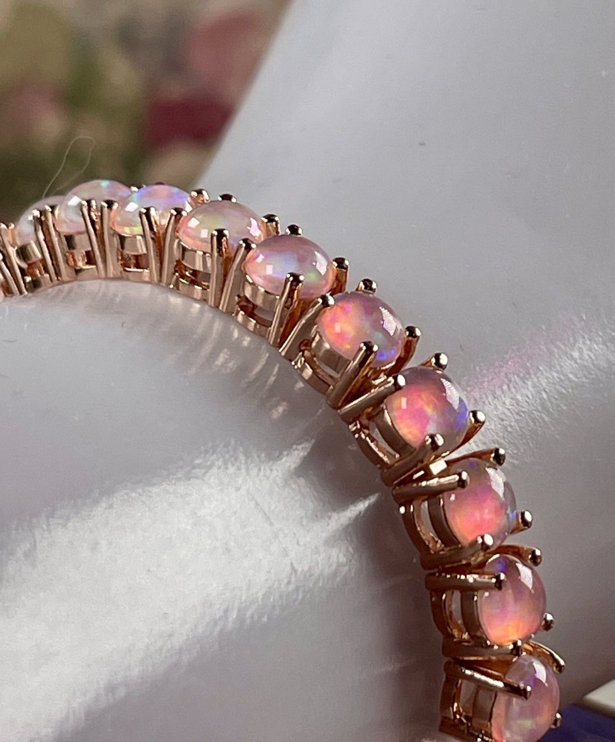 Other Genuine Ethiopian OPAL 14k Rose Gold plated Bolo Bracelet Size ONE SIZE - 5 Thumbnail