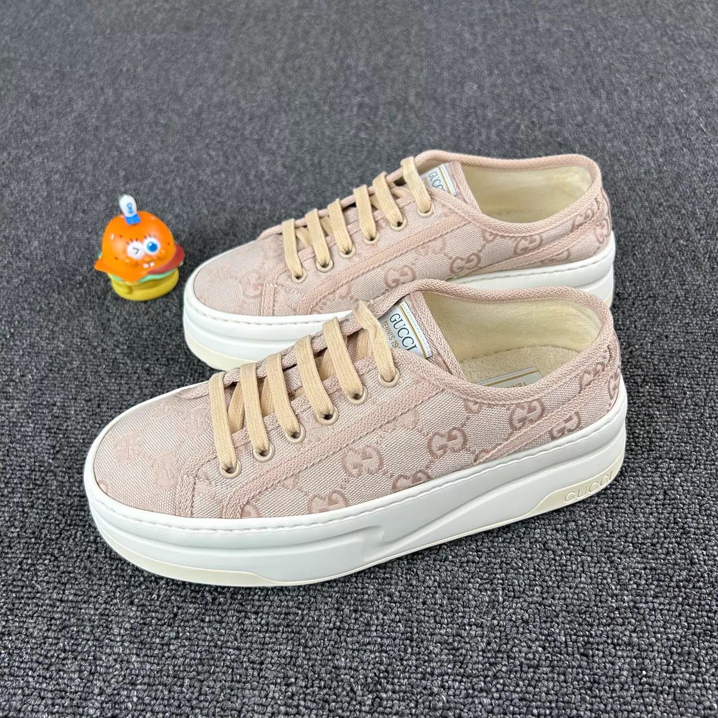 Gucci Gucci Women's Pink GG Monogram Sneaker 37 Size US 6.5 / IT 36.5 - 1 Thumbnail