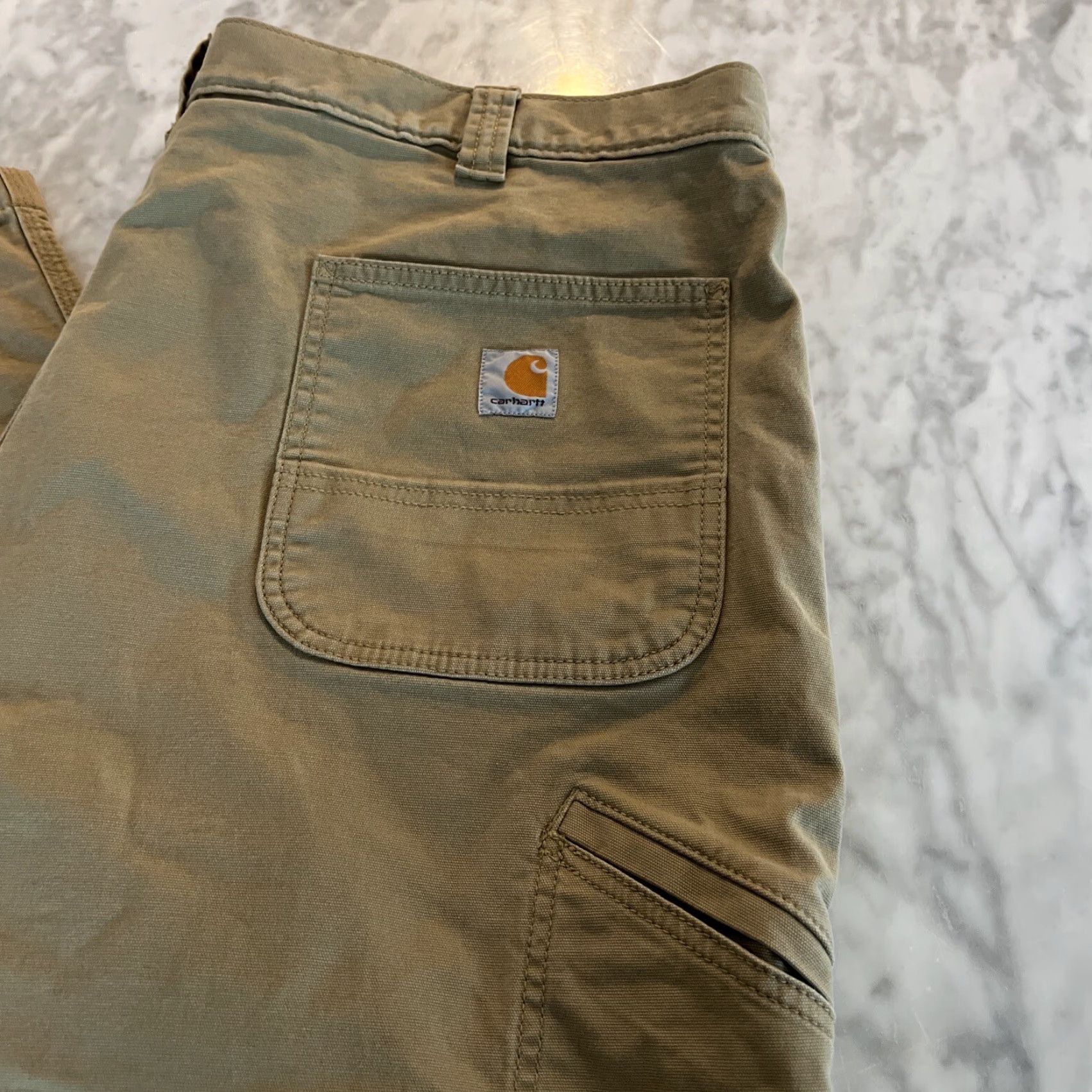 Carhartt Carhartt Pants Men’s 42x34 Relaxed Fit Khaki Side Pocket 5-Pocket Design 102291 253 Cotton Spand Beige Size US 42 / EU 58 - 3 Thumbnail