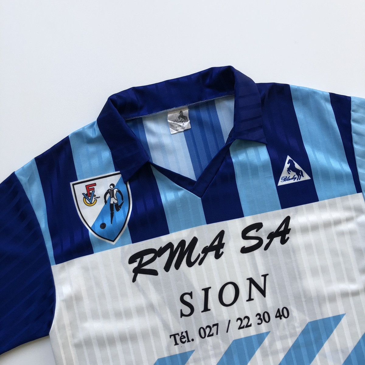 Vintage FC Vetroz Blacky Switzerland 90’s Match Worn Vintage Jersey Size US M / EU 48-50 / 2 - 2 Thumbnail