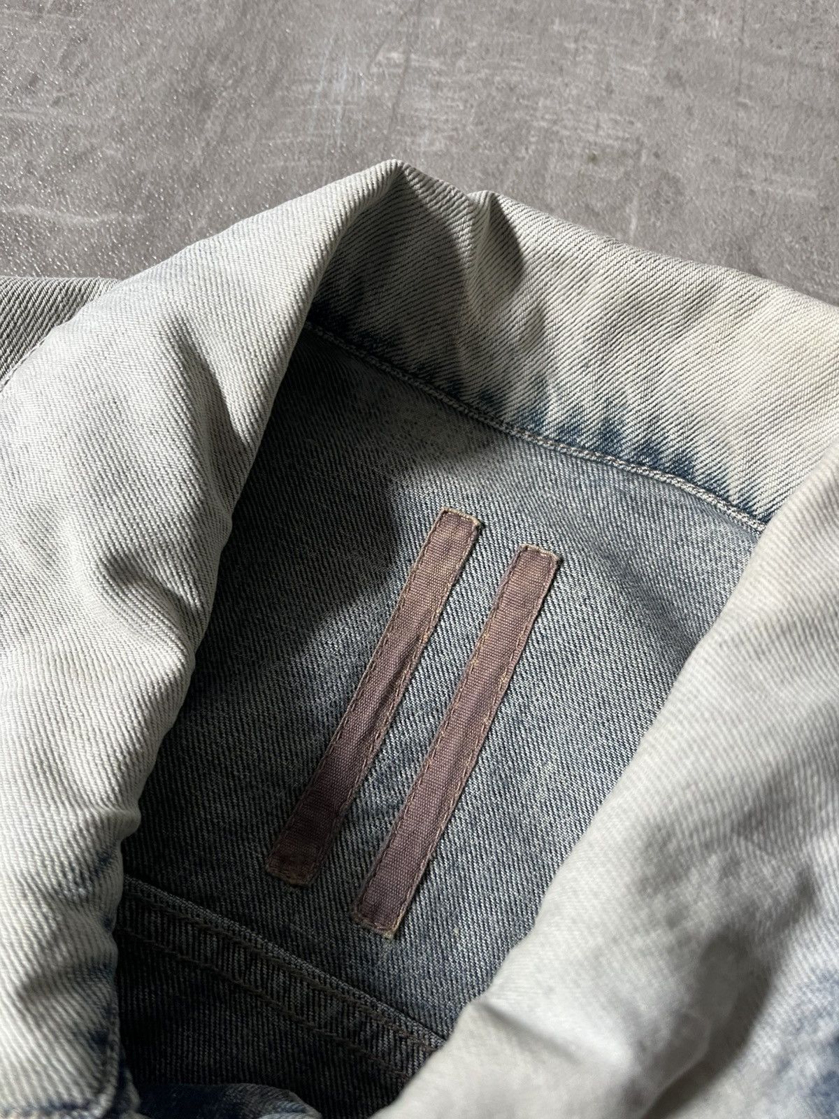 Rick Owens × Rick Owens Drkshdw Rick Owens hybrid denim calf stooge trucker jacket grail Size US L / EU 52-54 / 3 - 12 Thumbnail