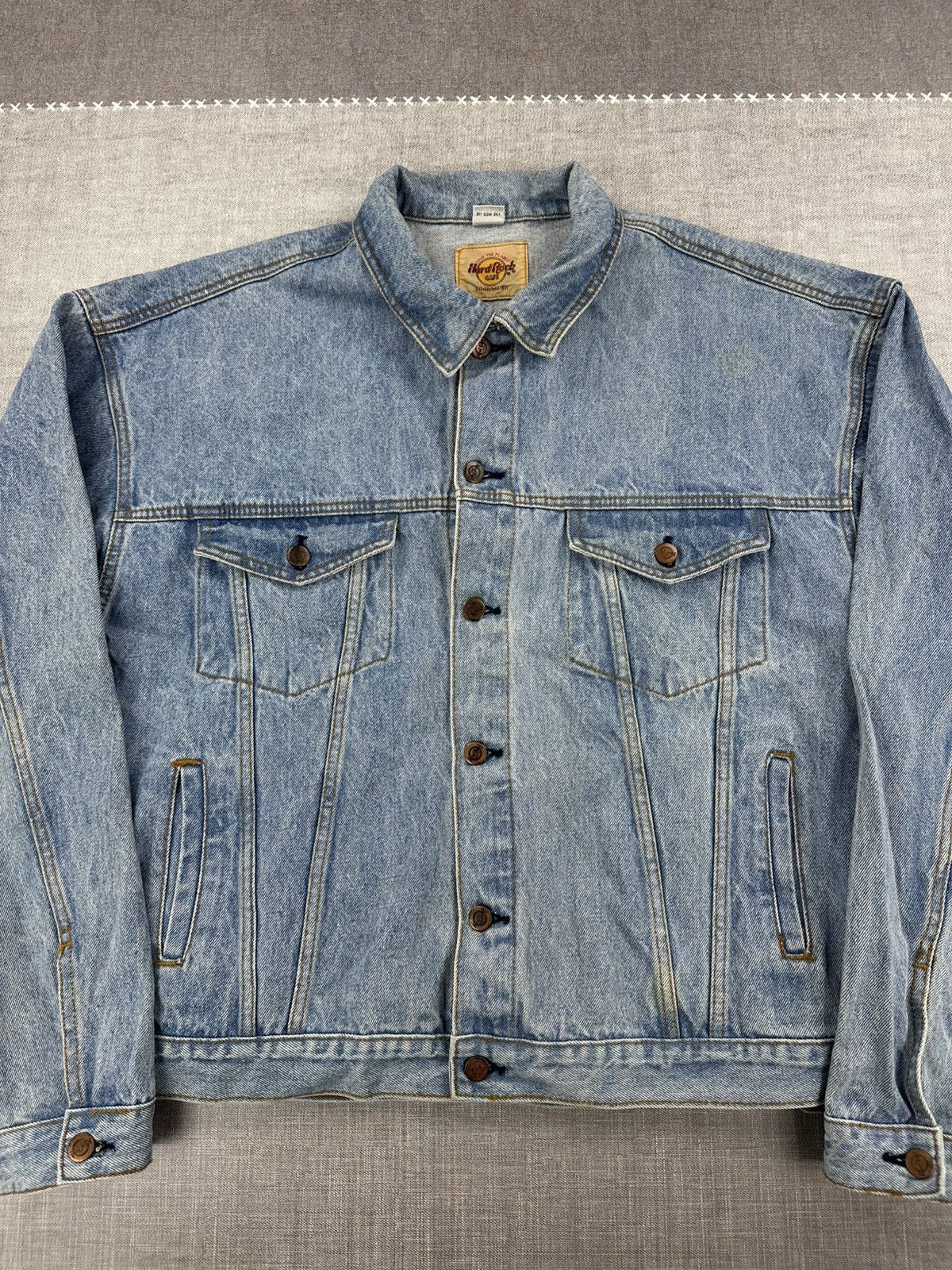 Hard Rock Cafe Vintage Hard Rock Cafe New York Embroidered Denim Jacket XXL Size US XXL / EU 58 / 5 - 5 Thumbnail