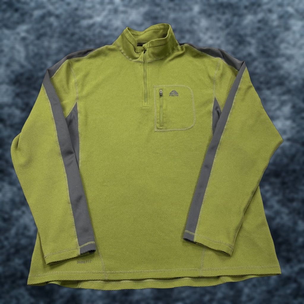 Nike VINTAGE Nike ACG Jacket Mens XL Green Gray Outdoor Hiking 1/4 Zip Pullover Body Paraphrase? Size US XL / EU 56 / 4 - 1 Thumbnail