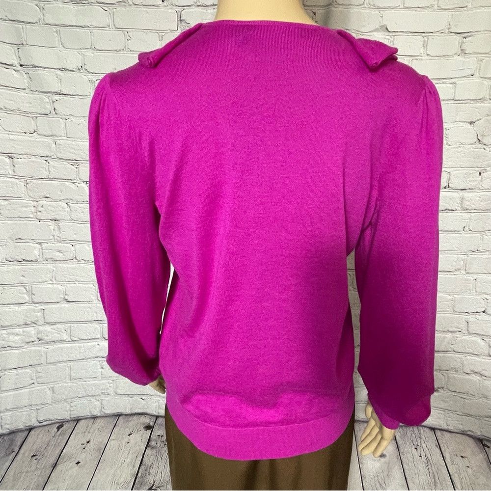 Ralph Lauren NWT New $125 Ralph Lauren Pink Ruffle-Trim Jersey Sweater S Size M / US 6-8 / IT 42-44 - 5 Thumbnail