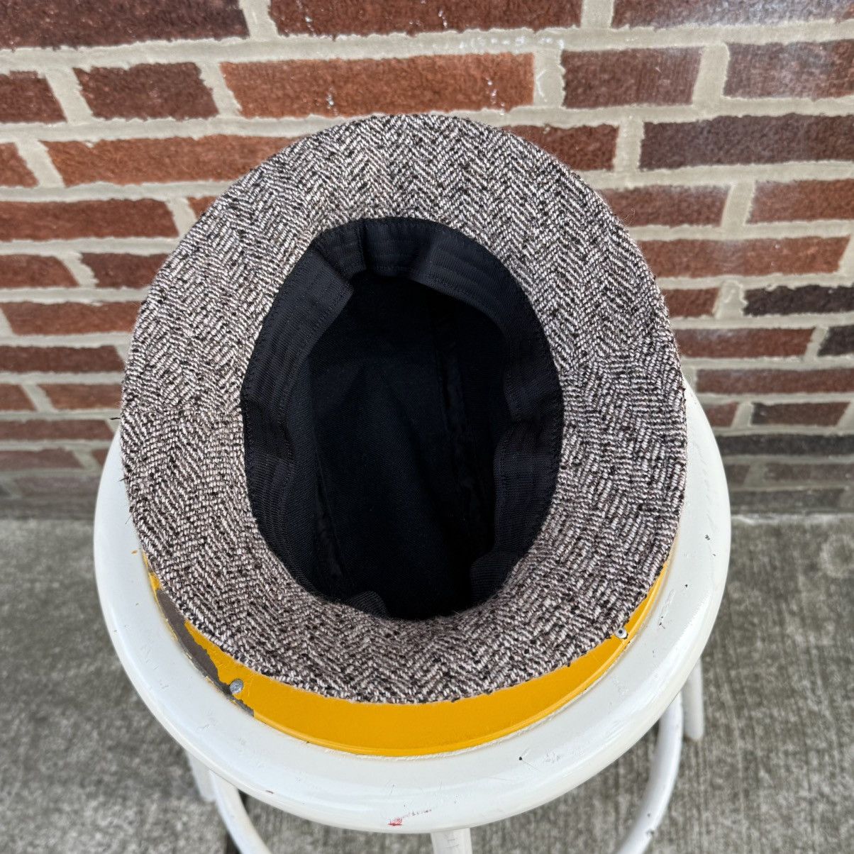 Vintage Vintage Herringbone Tweed Bucket Hat – Classic Wool Size ONE SIZE - 5 Thumbnail
