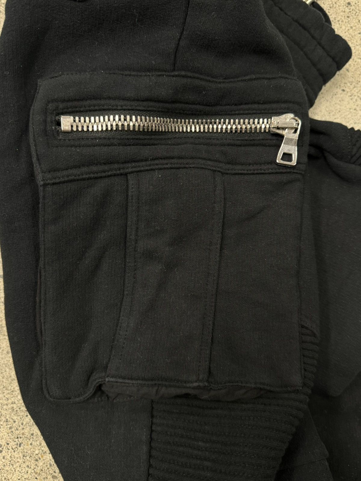 Balmain Balmain Decarnin Era Black Cotton ‘Biker’ Sweatpants Size US 30 / EU 46 - 5 Thumbnail