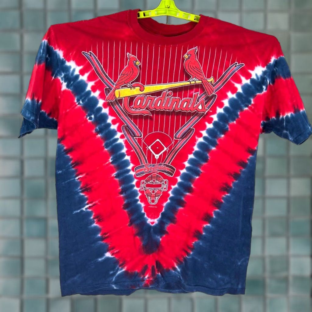 Liquid Blue Liquid Blue St. Louis Cardinals Tie Dye T-Shirt XL Red Short Sleeve Graphic Mens Size US XL / EU 56 / 4 - 1 Thumbnail
