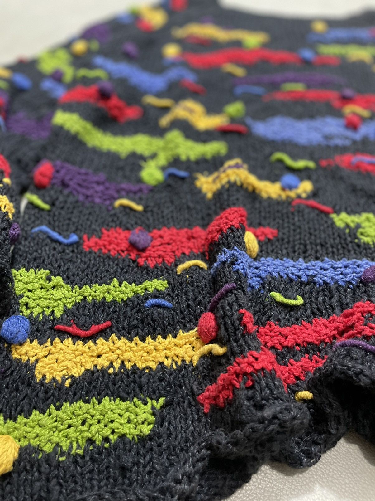 Issey Miyake 1990s Undefined 3d Knitt Multicolor sweaters issey style Size US S / EU 44-46 / 1 - 3 Thumbnail
